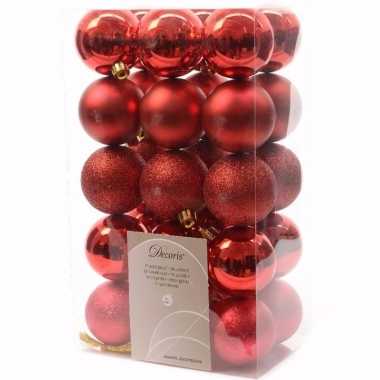 Elegant christmas rode kerstversiering kerstballen pakket 30 stuks