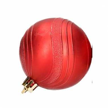 Kerstballenset rood 2 soorten 6 cm