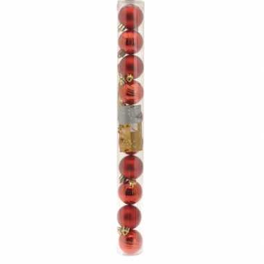 Kerstballenset rood 2 soorten