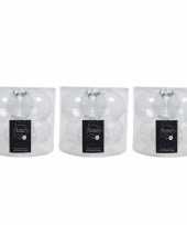 18x stuks glazen kerstballen transparant 8 cm glans