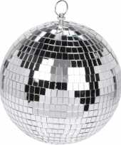 1x grote zilveren disco kerstballen discoballen discobollen glas foam 12 cm