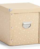 1x opbergdozen boxen voor 27 kerstballen goud 30 x 30 cm