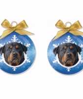 3x stuks kerstboomversiering dieren huisdieren kerstballen rottweiler honden 8 cm