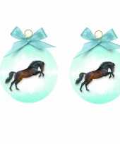 3x stuks kerstboomversiering dieren kerstballen paard 8 cm
