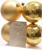 Christmas gold gouden kerstversiering kerstballen pakket 4 stuks