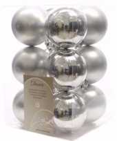 Christmas silver zilveren kerstversiering kerstballen pakket 12 stuks