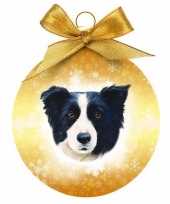 Dieren huisdieren kerstballen border collie hond 8 cm