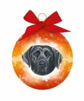 Dieren huisdieren kerstballen labrador hond zwart 8 cm