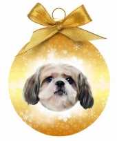 Dieren huisdieren kerstballen shih tzu hond 8 cm