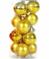 Gouden mini kerstballen 12 stuks