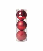 Kerstballen groot rood 3 stuks
