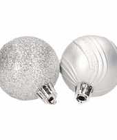 Kerstballenset zilver 2 soorten 10074406