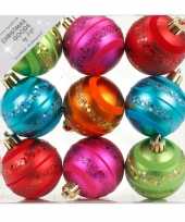 Kinder kerstballen pakket gekleurd 9x 6 cm