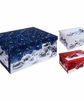 Pakket van 2x stuks kerstballen opbergdoos rood 49 cm